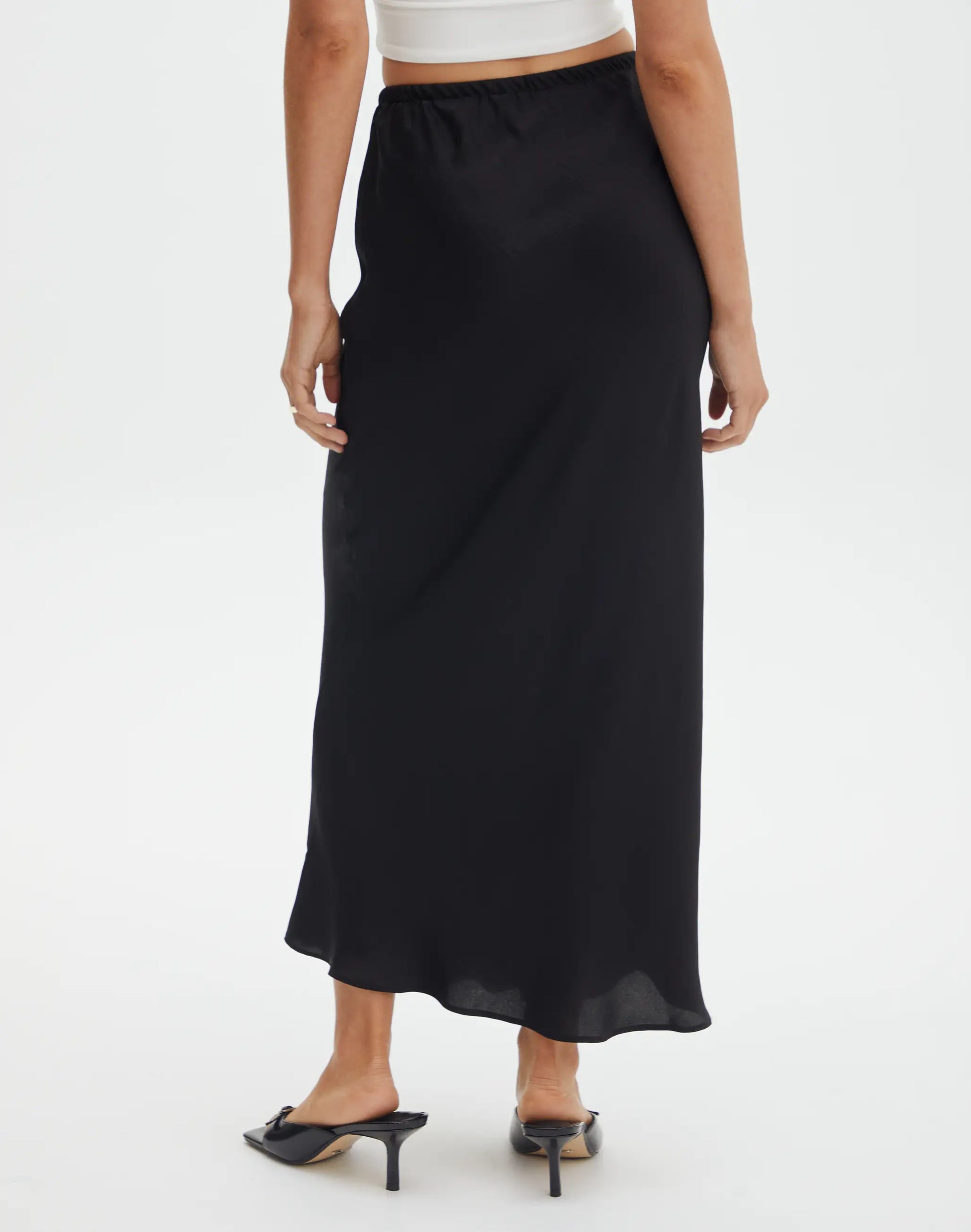 Satin Draw String Long Skirt - Wild and Heart