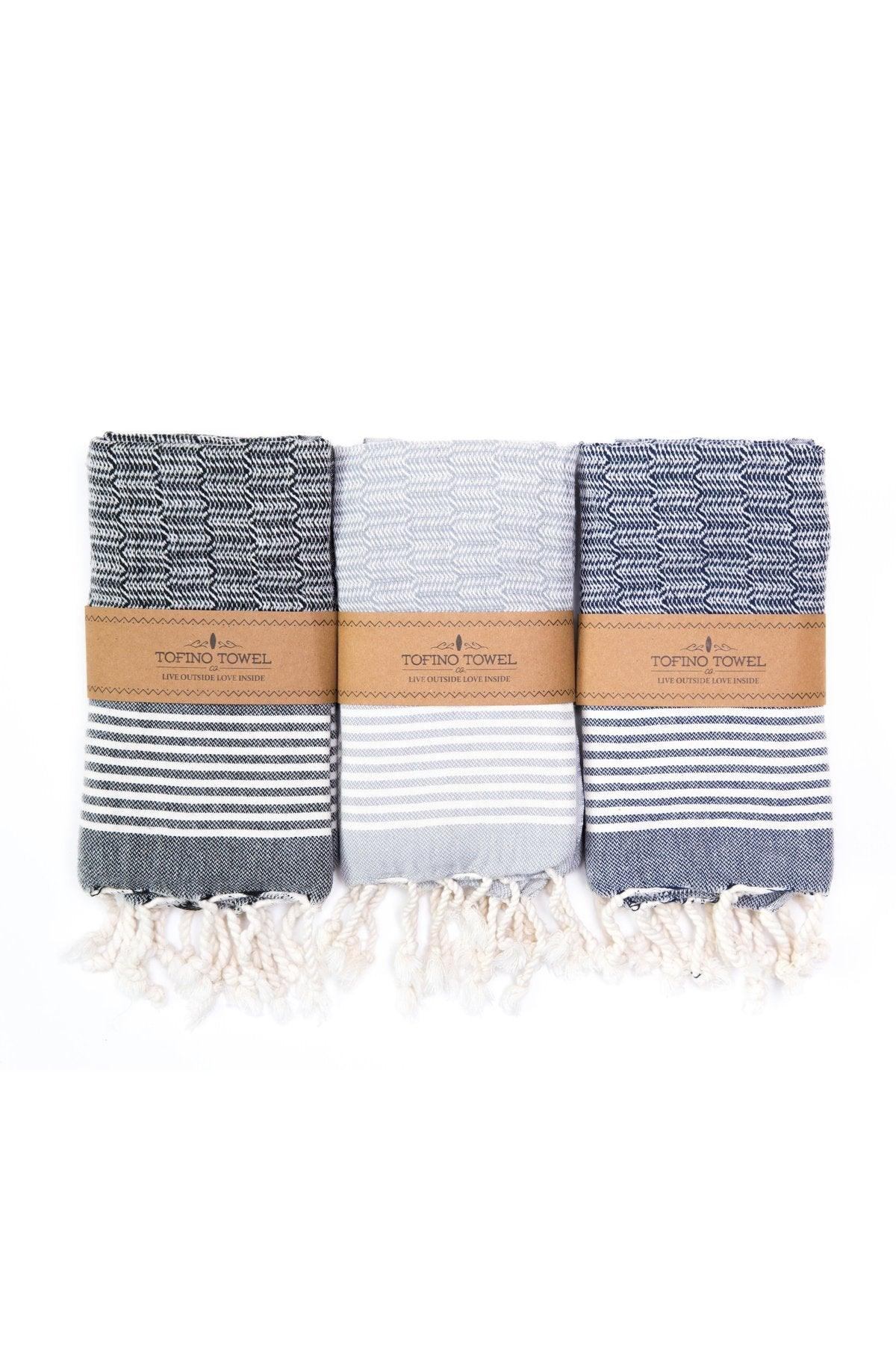 The Helm Kitchen Towel - Black, Grey - wild and heart