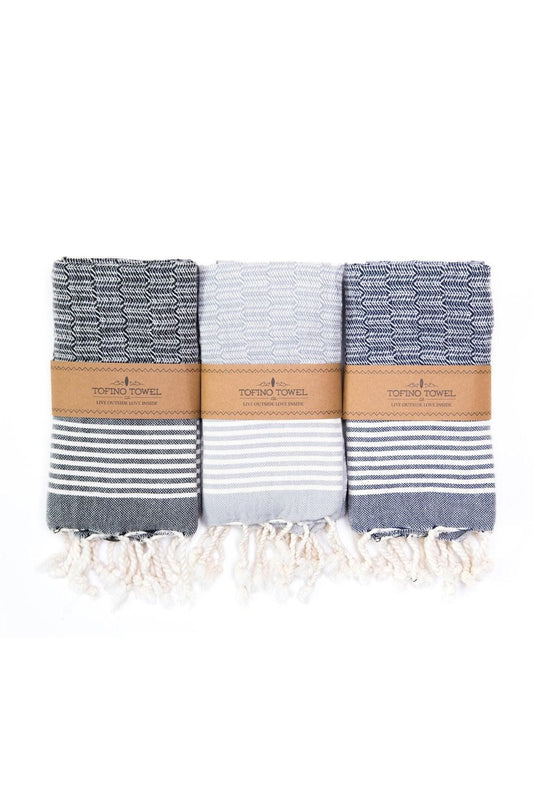 The Helm Kitchen Towel - Black, Grey - wild and heart
